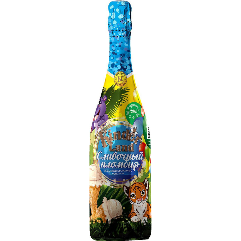 Напиток б/а Kinder Land 0,75л с/газ.Сливочный пломбир