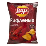 Чипсы Лейз Рифленые Лобстер 140г 
