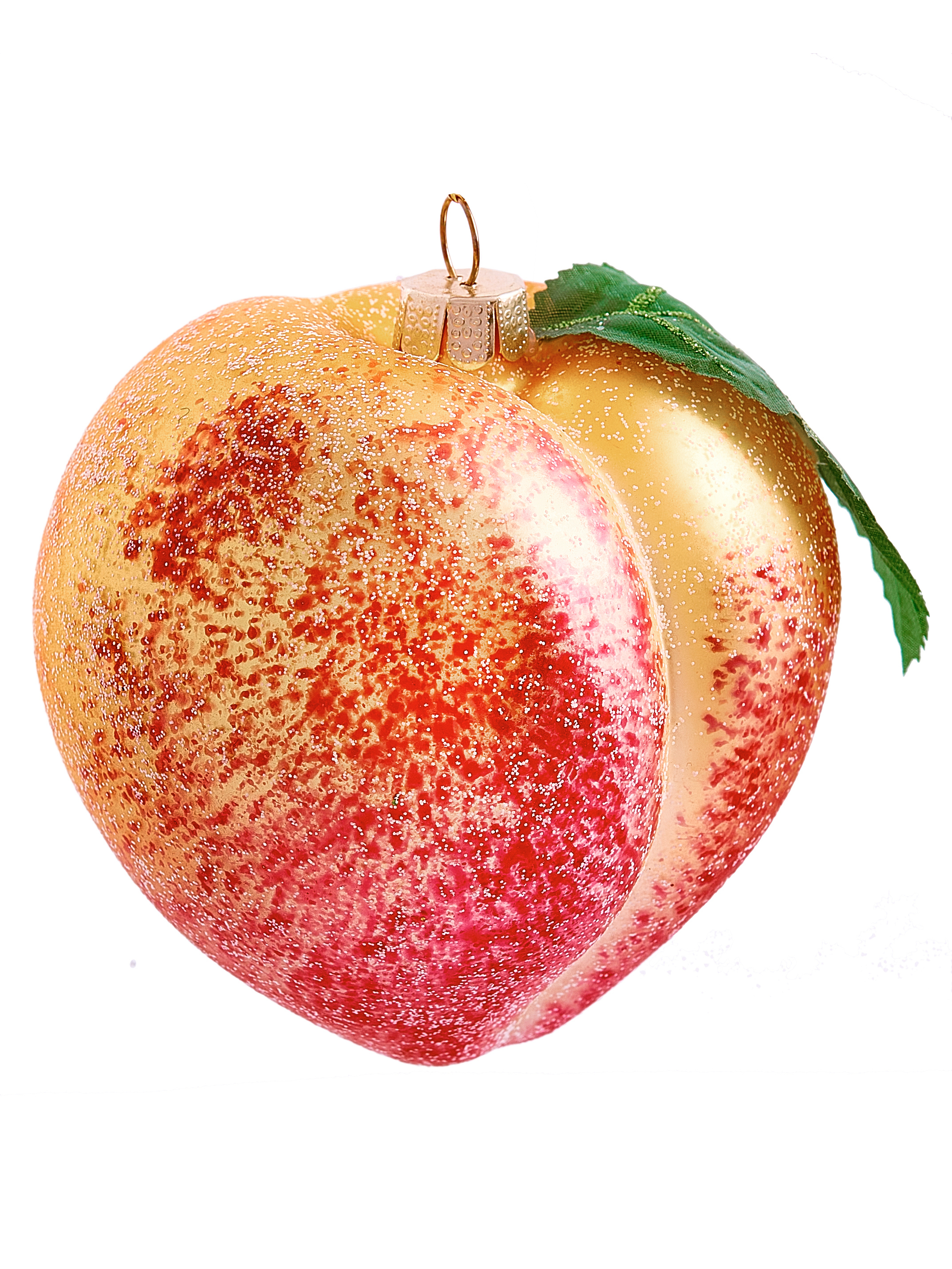 Украшение Персик (стекло) 8х7,5х8 см GLT672