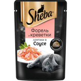 Корм д/взрослых кошек Шеба форель и креветки в соусе 75г