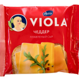 Сыр плавленый Виола Чеддер 140г ломтики