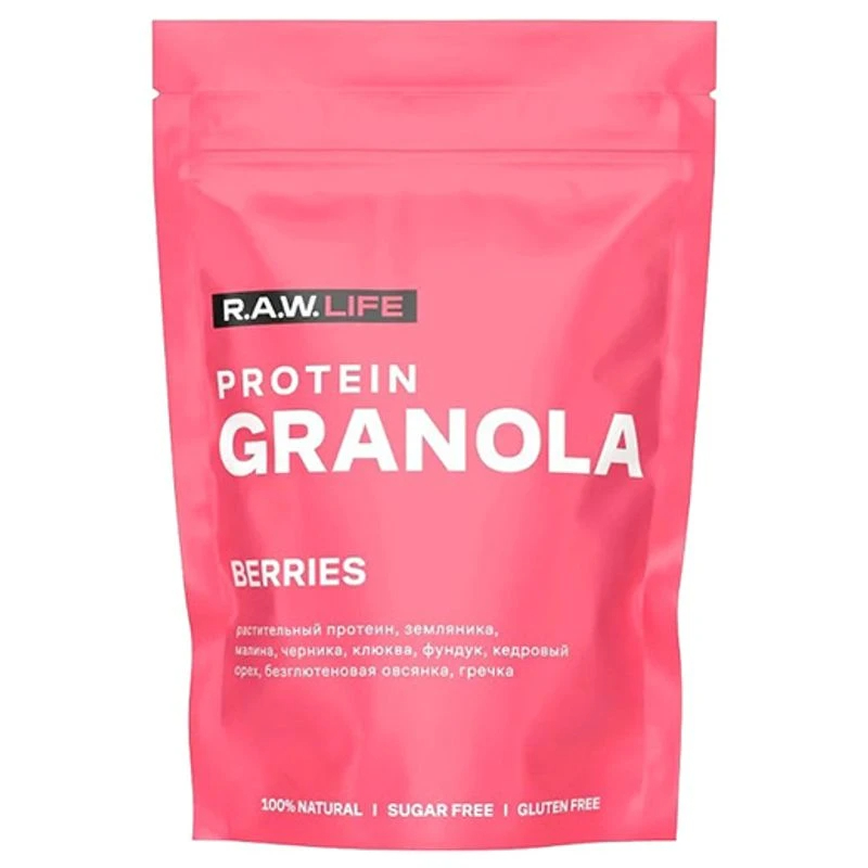 Гранола протеиновая Ягоды 220г R.A.W.LIFE 