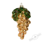 Украшение Гроздь винограда Мускат белый (стекло) 6,5х6,5х12см GLT944