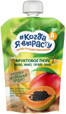 Пюре из яблок,манго,папайя,банан 220г "Когда я вырасту"