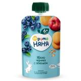 Пюре Фрутоняня яблоко/черника/аронии с печеньем 90г ДП  Пюре Фрутоняня яблоко/черника/аронии с печеньем 90г ДП