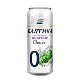 Пиво Балтика №0 св.пастер.Б/А 0,45л ж/б 