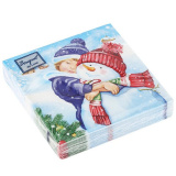 Салфетки бум. НГ 24*24 3сл 25шт Зимняя любовь 57868