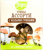 Грибы сушеные (ассорти) с белыми грибами  ЛЕСНЫЕ УГОДЬЯ  45г 