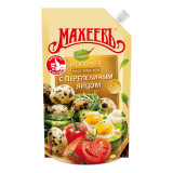 Майонез Махеевъ с перепелиным яйцом 50,5% 380г Дой-Пак  Майонез Махеевъ с перепелиным яйцом 50,5% 380г Дой-Пак