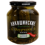 Огурчики Лукашинские МИНИ маринов. с прян.зелен. 340г 