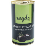 Оливки черные Vegda Product б/к ОТБОРНЫЕ 370мл ж/б  