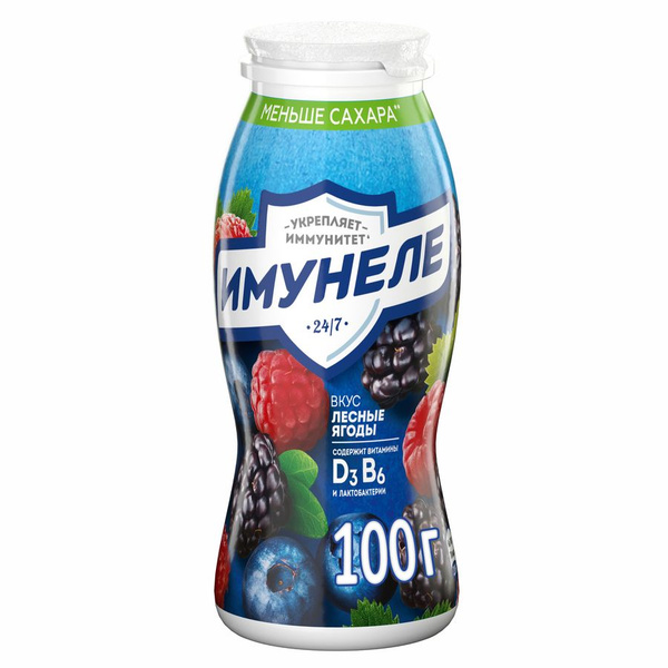 Кисломол.нап+сок Имунеле 1,2% 100г л.ягоды 