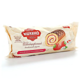 Рулет Яшкино биск. клубничный со сливками 200г 