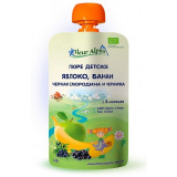 Пюре Fleur Alpine яблоко/бан./ч.смородина/черника 120г  Пюре Fleur Alpine яблоко/бан./ч.смородина/черника 120г