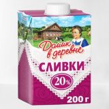 Сливки Домик в деревне 20% 200мл  Сливки Домик в деревне 20% 200мл