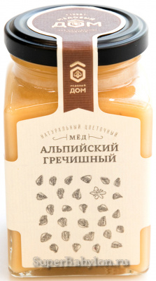 Мед Альпийский гречишный 320г Медовый дом 