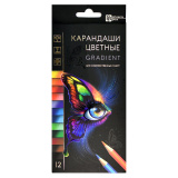 Набор цветных карандашей деревянных Градиент 12цв 64102