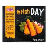 Наггетсы рыбные в золотистой корочке 350г Fish Day Vici 