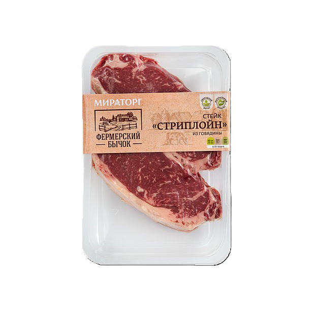 Стейк Стриплойн говяжий охл. SKIN  400г Фермерский бычок Мираторг