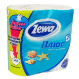 Туал.бумага Зева Плюс Свежесть океана 2сл 4шт белая 
