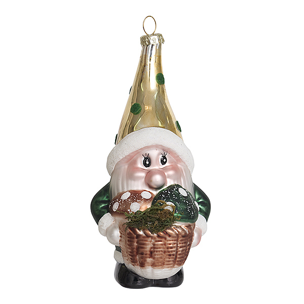 Украшение Гном лесной (стекло) 6х6х11,5 см  AXM221