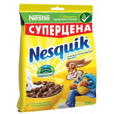 Готовый завтрак Шок. шарики Nesquik 250г Nestle