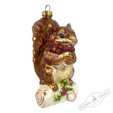 Украшение Белка на ветке (стекло) 5х5х11,5 см 03565