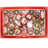 Конфеты Моцарт Ребер Ассорти 850г с золот.бантом прямоугольная упаковка