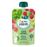 Пюре Фрутоняня из яблок,малины и мелисы 90г ДП 