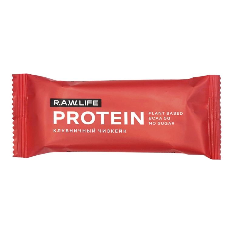 Батончик протеиновый Клубничный чизкейк 43г 