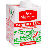 Сливки ультрапастеризованные 33% 500г Свитлогорье  Сливки ультрапастеризованные 33% 500г Свитлогорье