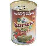 Оливки зеленые с перцем Карина 295г ж/б Оливки зеленые с перцем Карина 295г ж/б