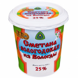 Сметана из Вологды 25% 400г