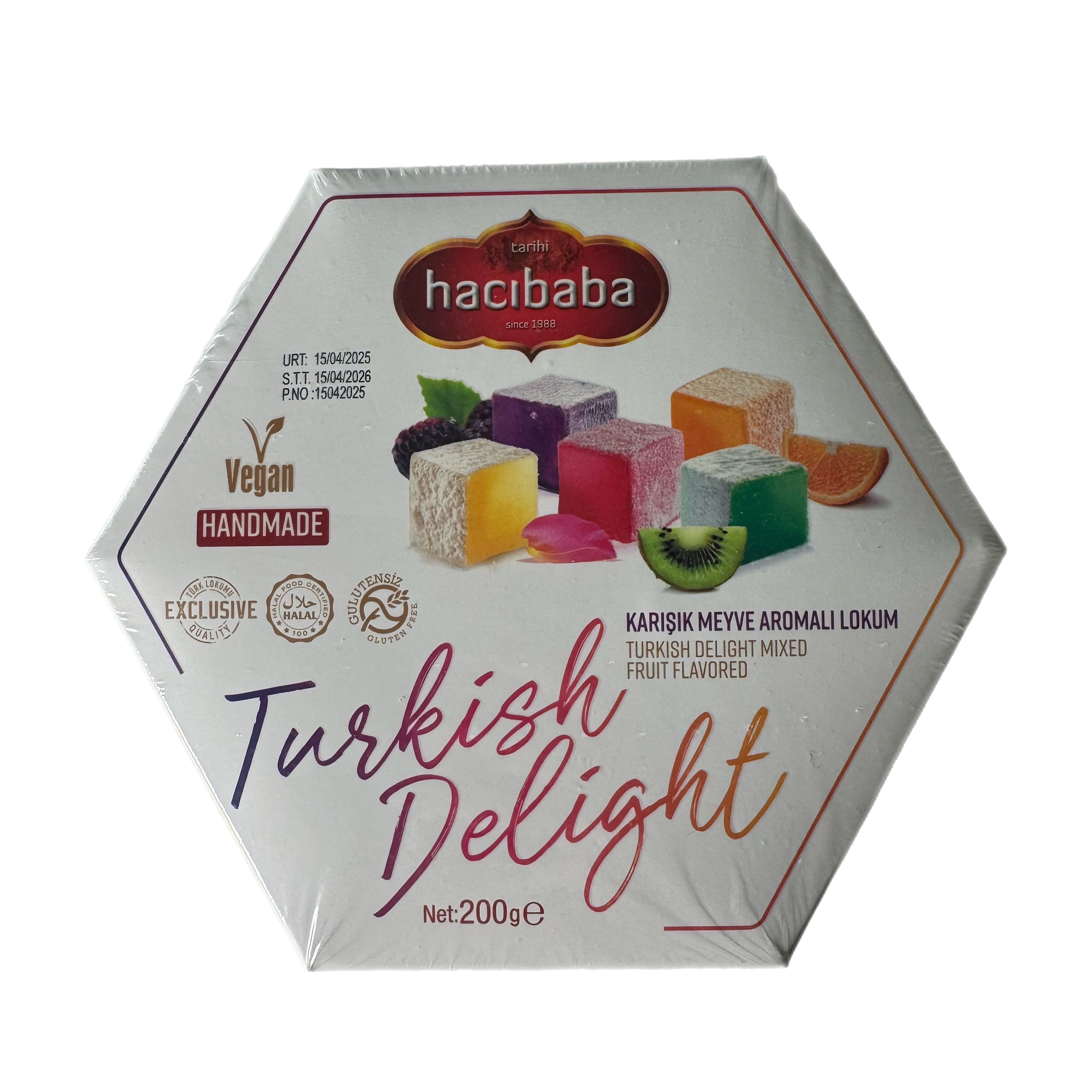 Рахат-лукум Hacibaba ассорти фруктовых вкусов 200г