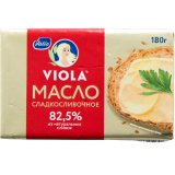 Масло Viola сладкосливочное 82,5% 180г Масло Viola сладкосливочное 82,5% 180г