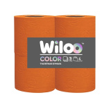 Туал.бумага Wiloo Color оранжевая 3сл 4рулона 