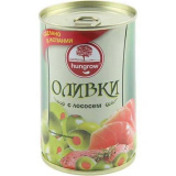 Оливки зелёные с лососем  300г Hungrow  