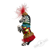 Украшение Зебра цирковая (стекло) 5,5х3,5х12,5 см 203121