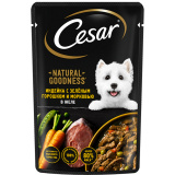 Корм д/взрослых собак Cesar 80г Индейка/Горох/Морковь в желе 80г