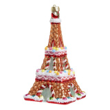 Украшение Пряник "Эйфелева башня" (стекло) 7х7х13,5 см GLT 642