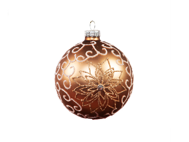 Украшение Шар "Капучино"(стекло)8см EBV512
