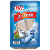 Сельдь филе с кожей с пряностями в рассоле Из бочки VICI 250г 