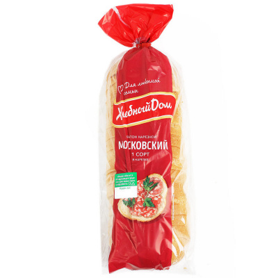 Батон Московский нарезной 350г Хл.Дом: заказать свежие продукты, купить ...