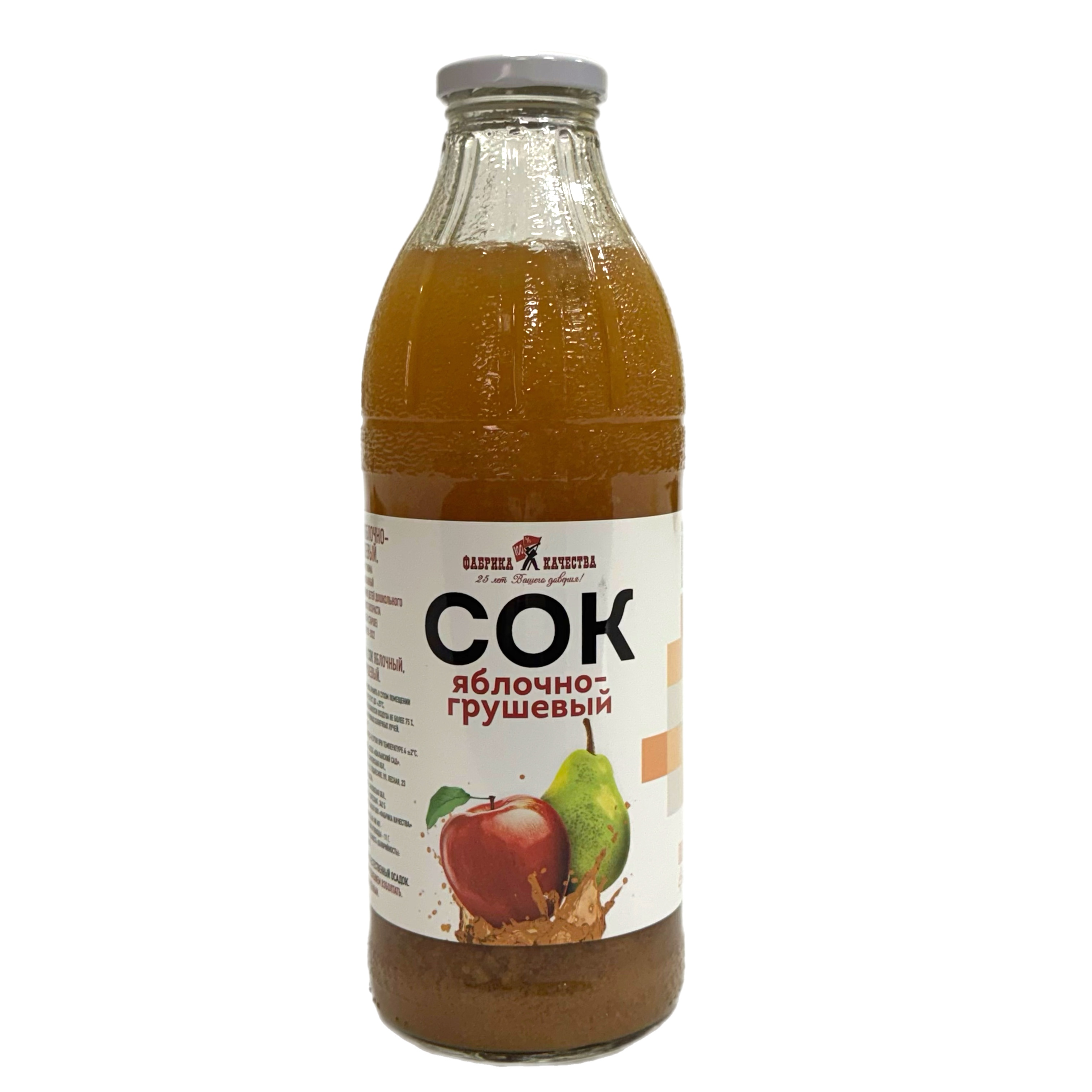 Сок Яблочно-грушевый прямого отжима 1л Фабрика Качества