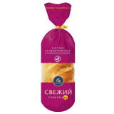 Батон Свежий Румянец на пшенич.опаре 400г нарез. Каравай 