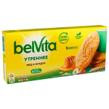Печенье Юбилейное Утреннее BelVita с фундуком и мёдом 225г  