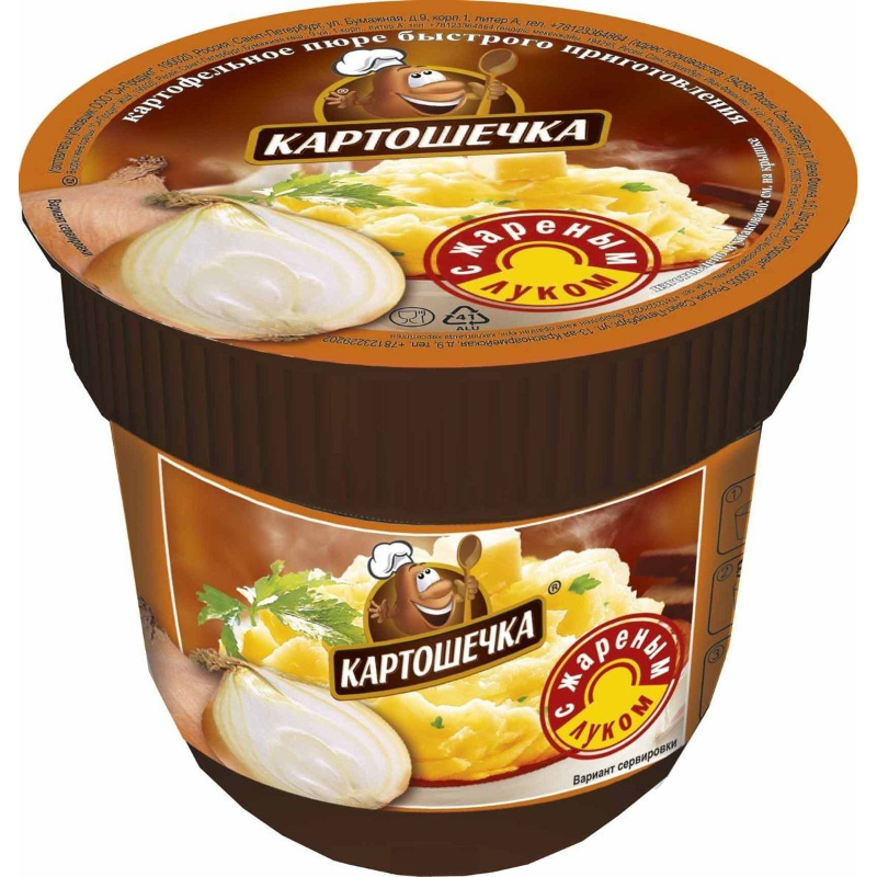 Пюре картоф. Картошечка с жареным луком 41г т/сМ