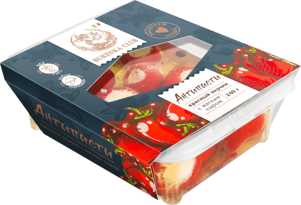 Антипасти красный перчик с мягким сыром в масле 260г 