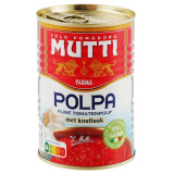 Томаты резаные кубиками в томатном соке с чесноком Мутти 400г 