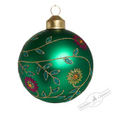 Украшение Шар "Поляна сказок" зеленый (стекло) 8 см GLB321